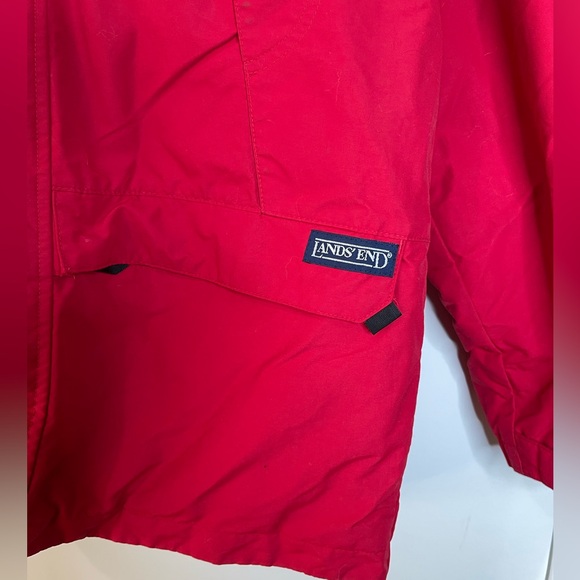 Vintage Lands End Jacket Coat Fleece Lined Full Zip Size Unisex Large 14-16 - Picture 2 of 9
